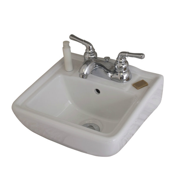 Fine Fixtures Vitreous China Rectangular Wall Mount Bathroom Sink with
